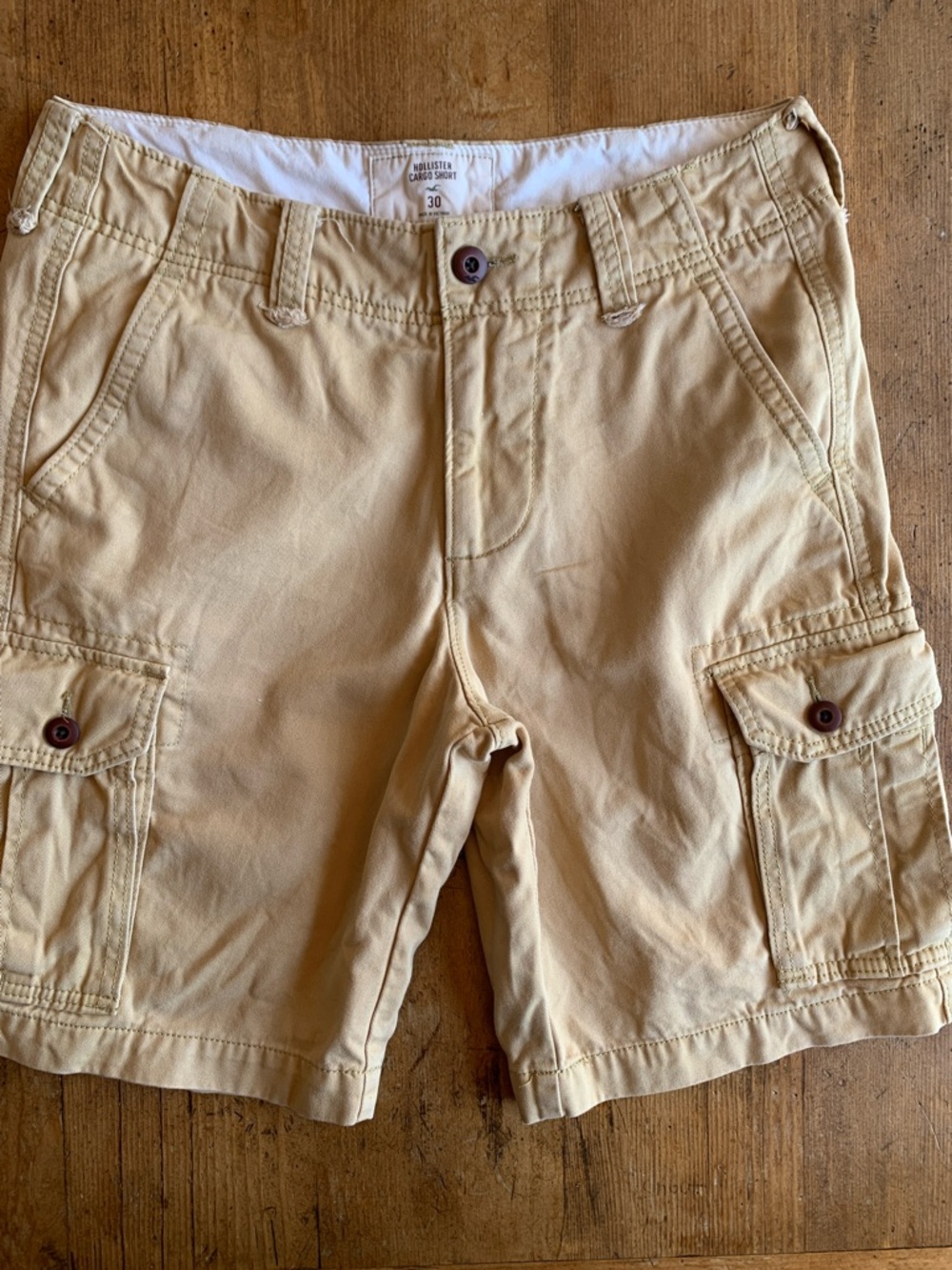 Hollister Men's Khaki Cargo Shorts